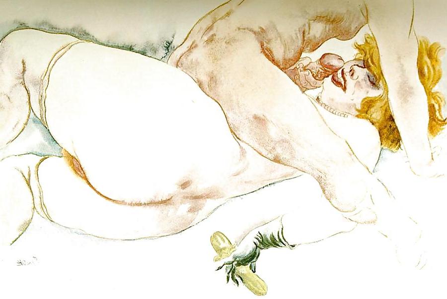 9P Painted EroPorn Art 112 - Artist N.N. (9)  c. 1930