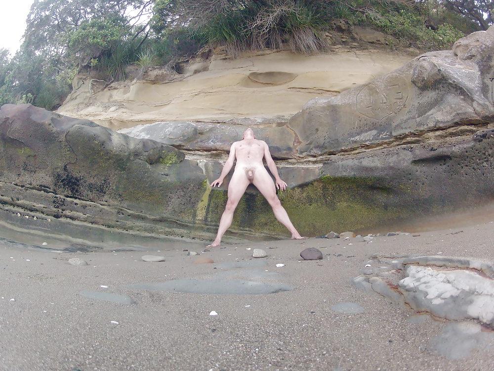 11P Naked with a hardon in public places...