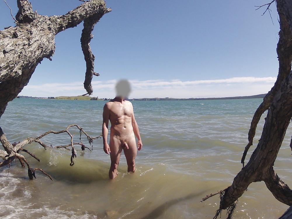11P Naked with a hardon in public places...