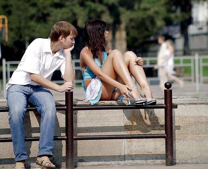 15P Miniskirt in public 