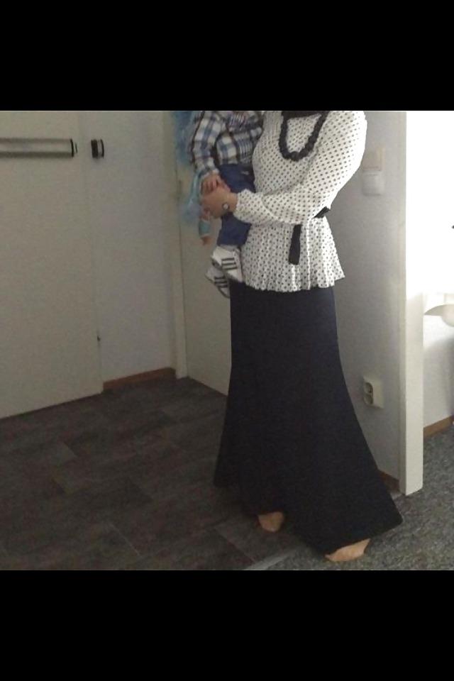 10P Kopftuch Frau Feet Turkish hijab turbanli ayak soles 3