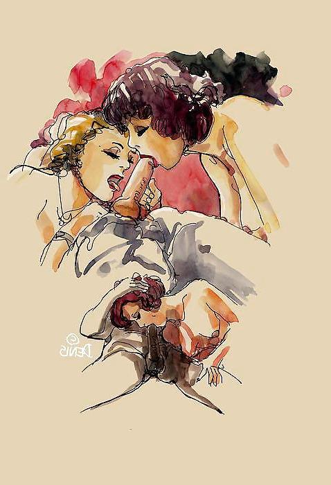 25P Them. Drawn Porn Art 22 -  Fellatio 1