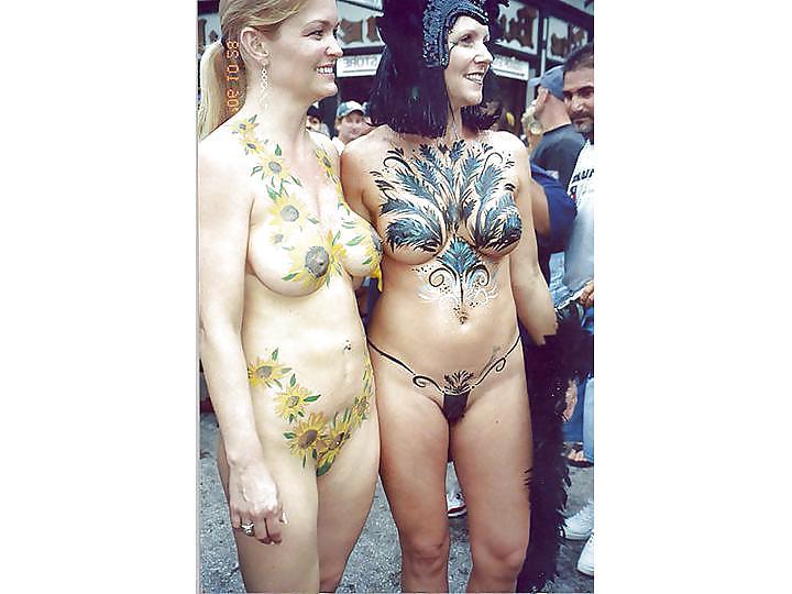 25P Nude Painted Ladies in Public Fetish Gallery 12