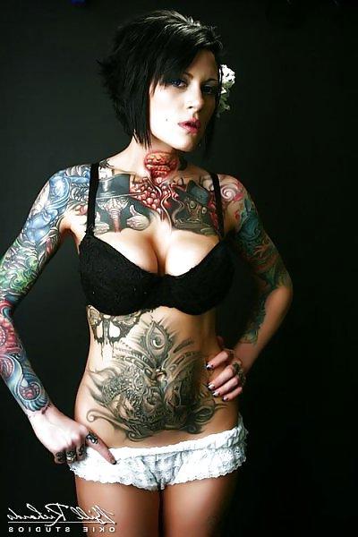 19P Punk Goth Tattoo Girls
