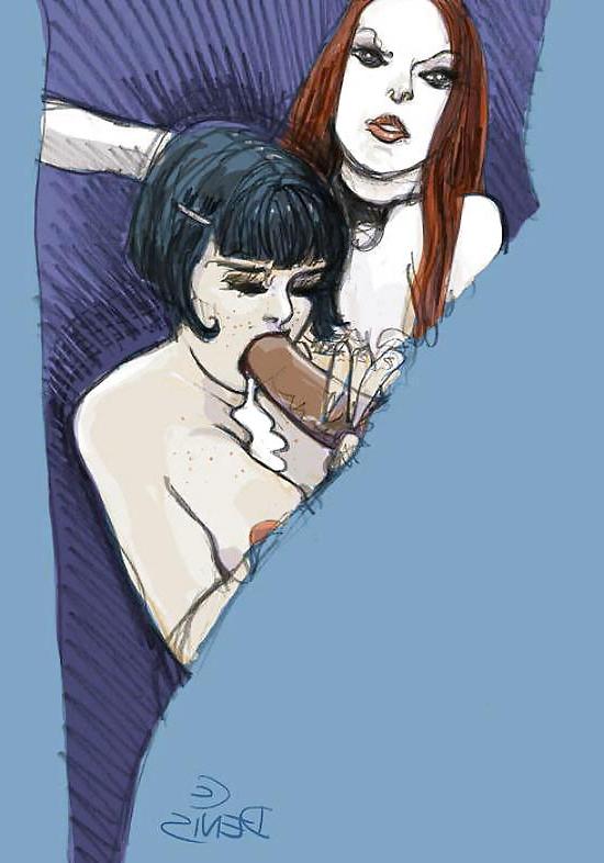 25P Them. Drawn Porn Art 23 - Fellatio 2