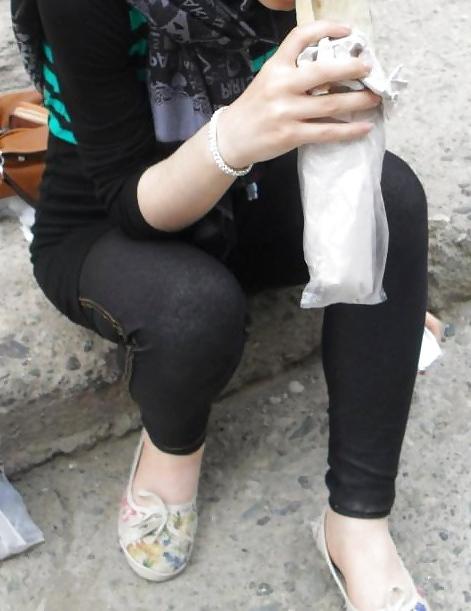 16P Kopftuch Frau Feet Turkish hijab turbanli ayak soles 2