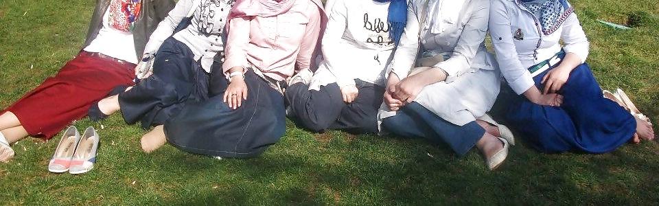 16P Kopftuch Frau Feet Turkish hijab turbanli ayak soles 2