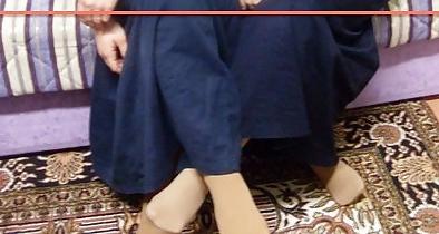 16P Kopftuch Frau Feet Turkish hijab turbanli ayak soles 2