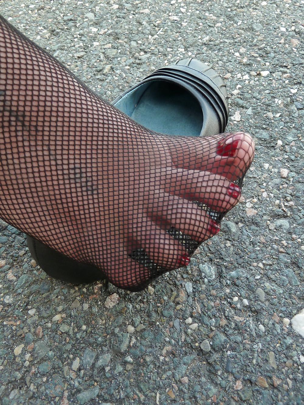 15P Teen feet sexy stockings