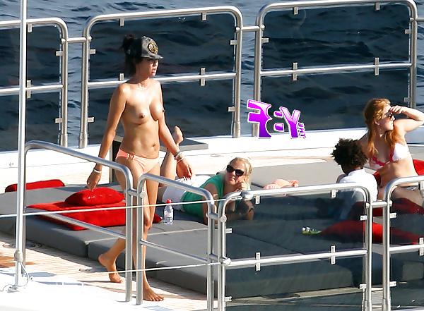 11P Kimora Lee Simmons Topless on a Yacht 
