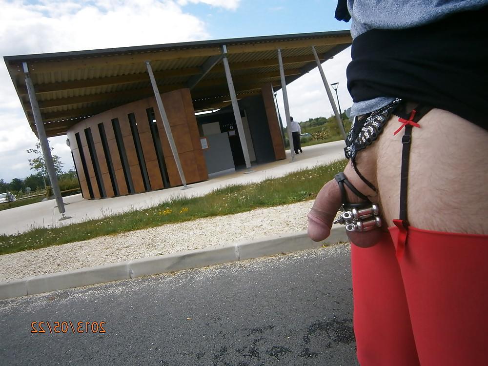 9P Exhibition in public masturbation flashcock outdoor