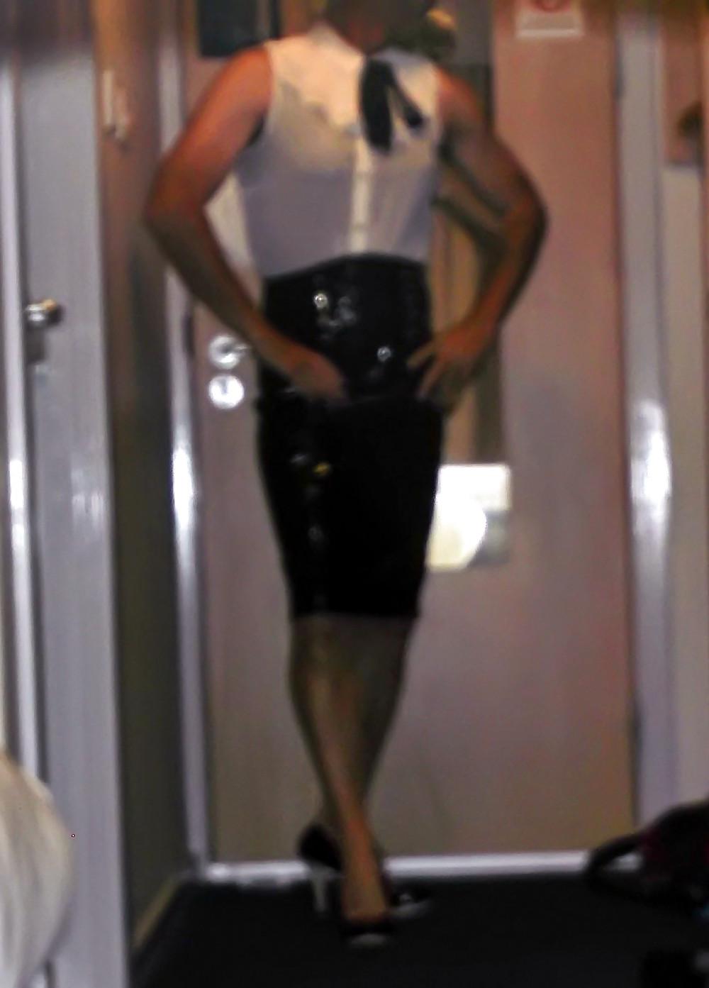 7P Favourite blouse with new pvc outfit