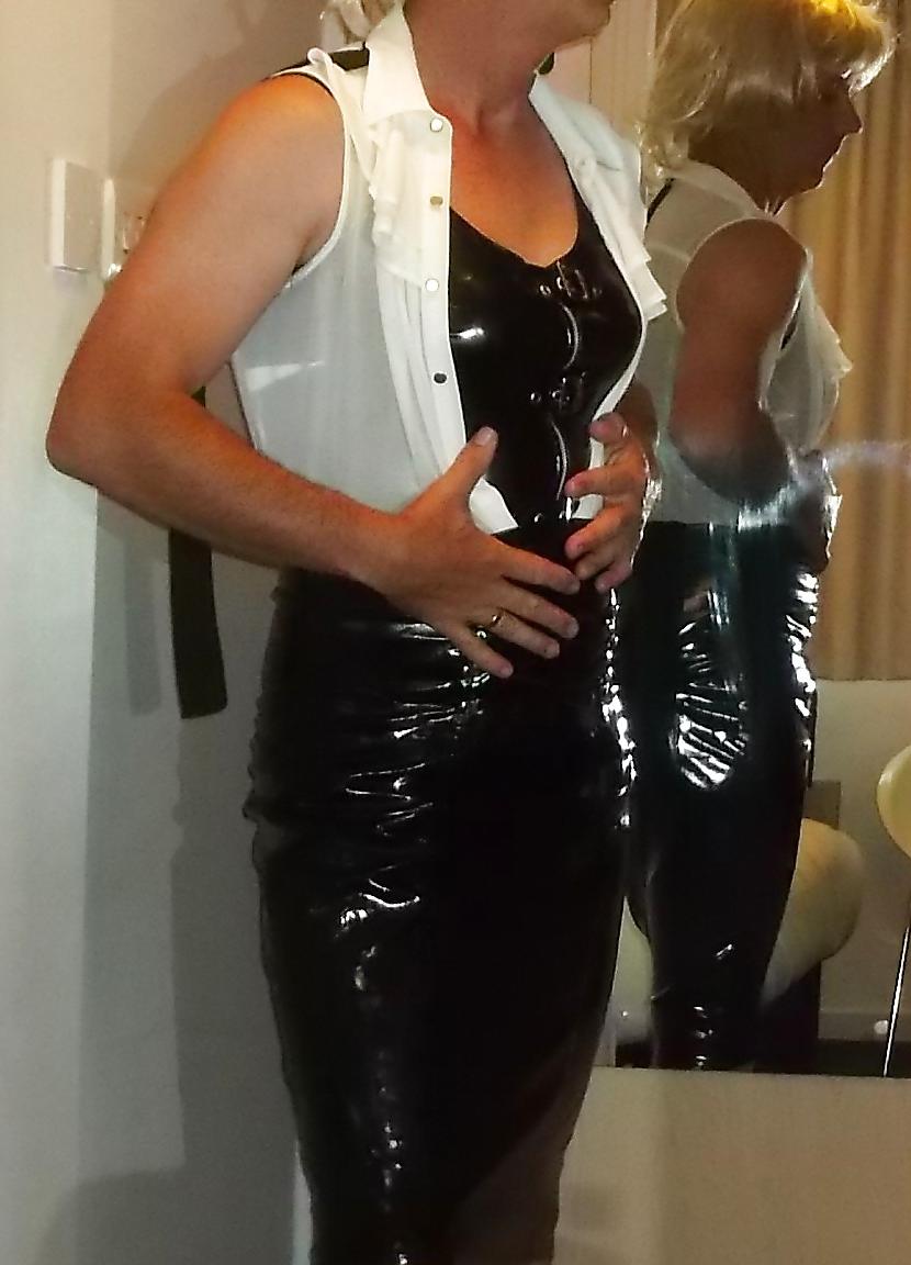 7P Favourite blouse with new pvc outfit