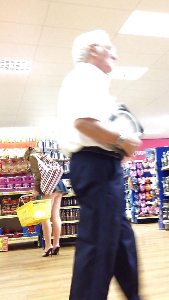 9P Chubby slut in pleated mini skirt