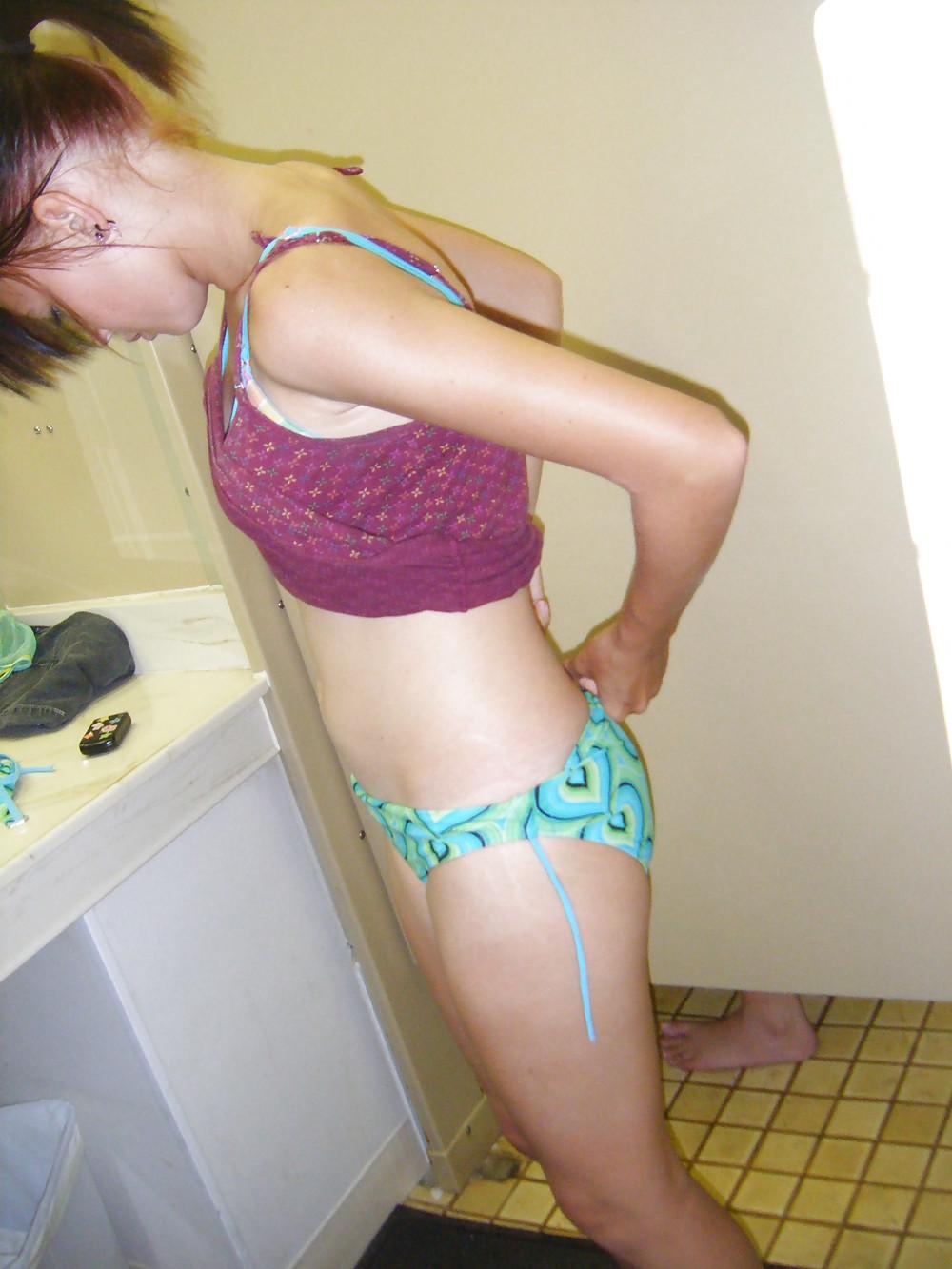 16P Cute brunette teen in glasses!