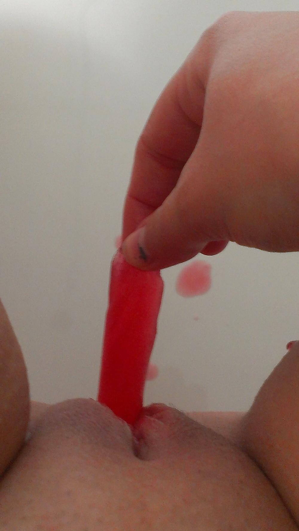 16P Ice pop play and pussy insertion