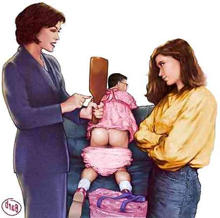 20P Erotic art of Barbara OToole Female Led Spanking-