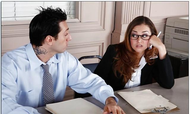 14P Glasses slut in office