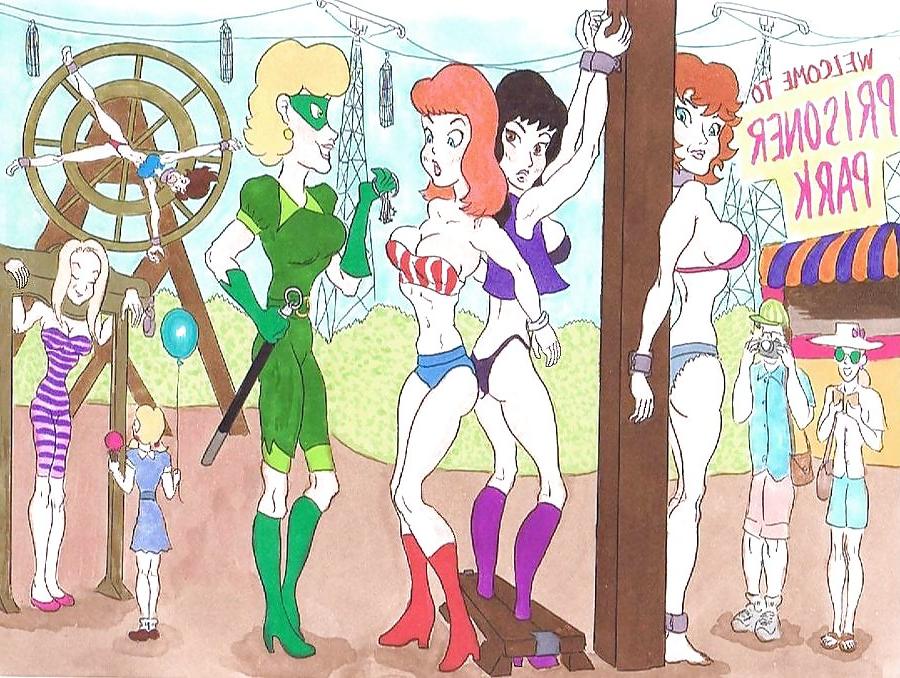 19P Pin up girls in bdsm artworks of Snap Dragon