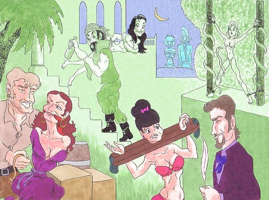 19P Pin up girls in bdsm artworks of Snap Dragon