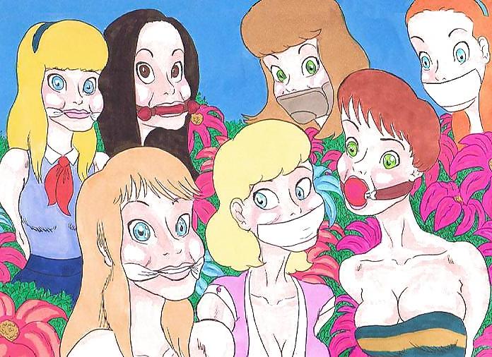 19P Pin up girls in bdsm artworks of Snap Dragon