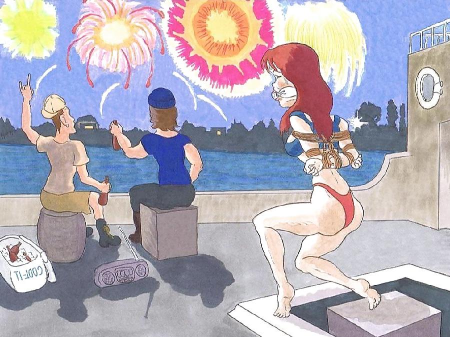 19P Pin up girls in bdsm artworks of Snap Dragon