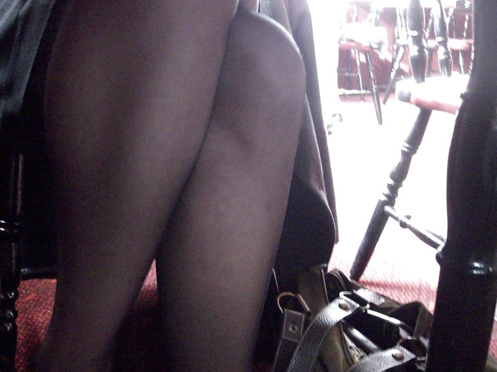 25P My legs, my feet under the table at the restaurant