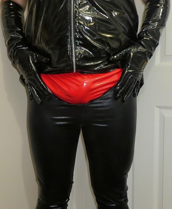 5P New PVC Red panties and toy