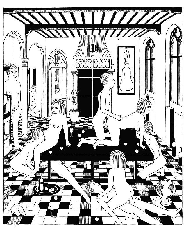 25P Thematic Drawn Porn Art 29 - Orgies