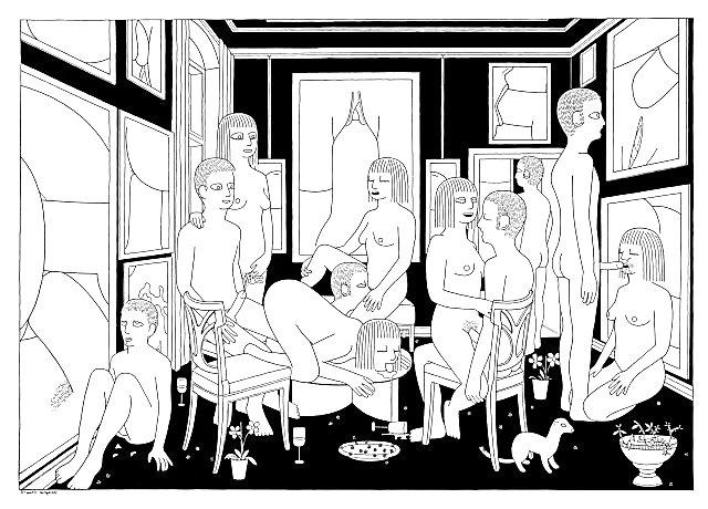 25P Thematic Drawn Porn Art 29 - Orgies