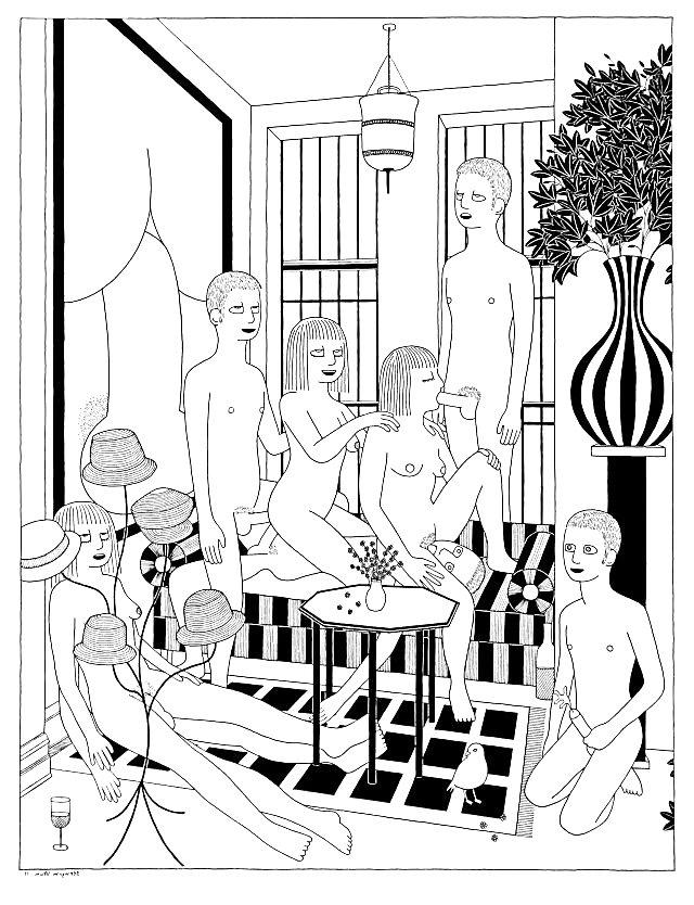 25P Thematic Drawn Porn Art 29 - Orgies