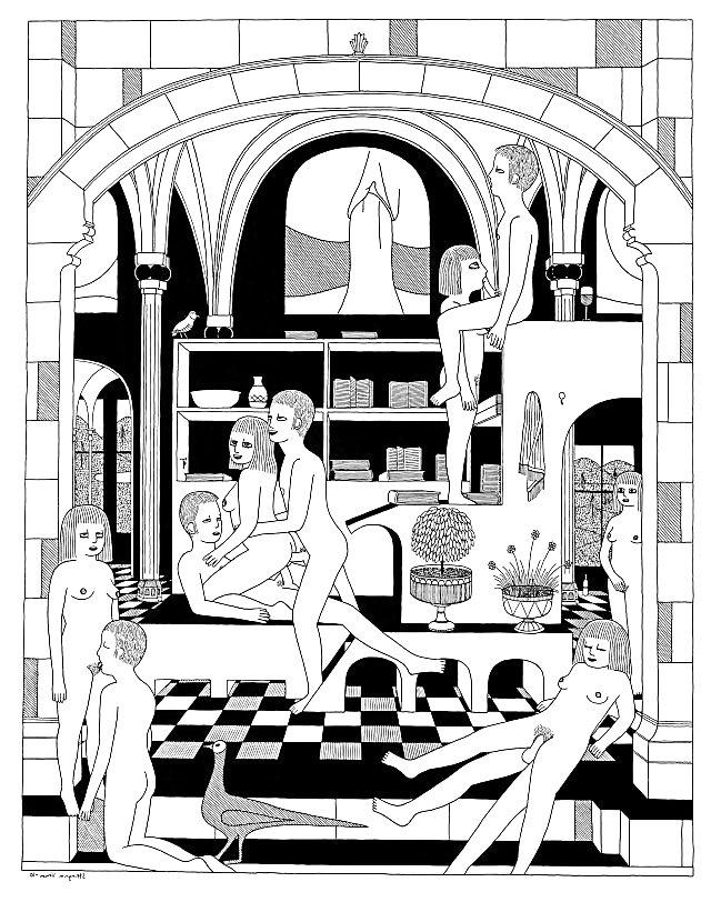 25P Thematic Drawn Porn Art 29 - Orgies