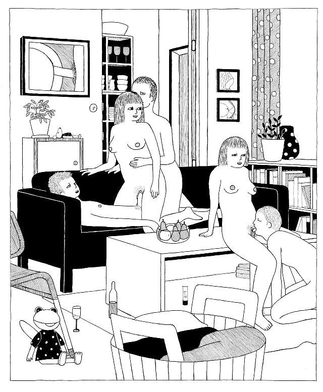 25P Thematic Drawn Porn Art 29 - Orgies