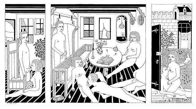 25P Thematic Drawn Porn Art 29 - Orgies