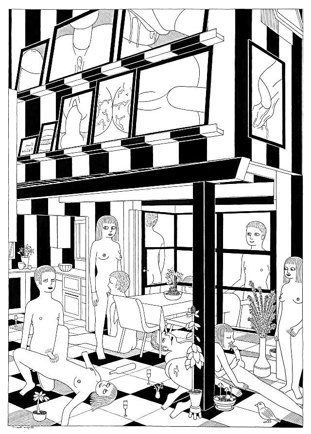 25P Thematic Drawn Porn Art 29 - Orgies