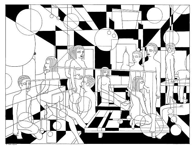 25P Thematic Drawn Porn Art 29 - Orgies
