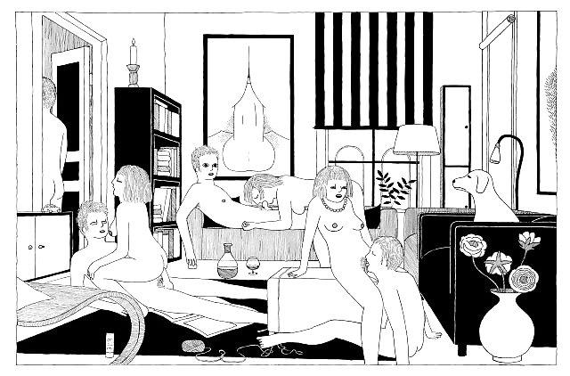 25P Thematic Drawn Porn Art 29 - Orgies