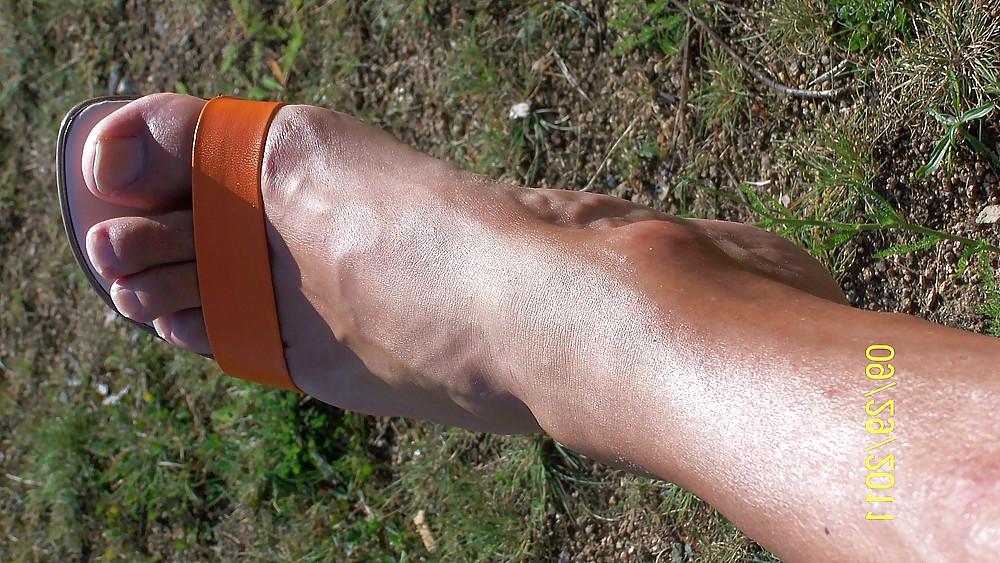 11P Outdoor Feet in Pantoletten