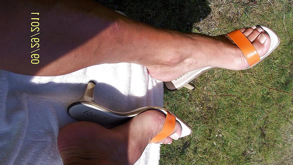 11P Outdoor Feet in Pantoletten
