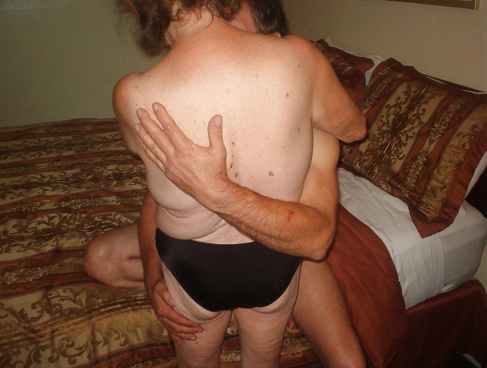 7P Ann with new friend Sunday afternoon at motel
