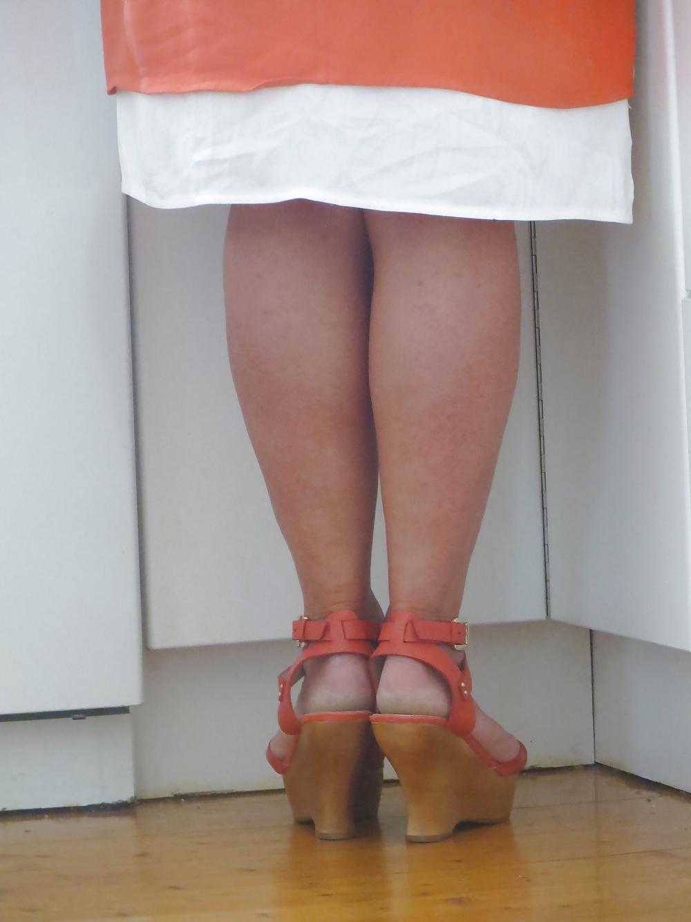 15P Michelle's sexy feet and shoes from a recent cum joy...