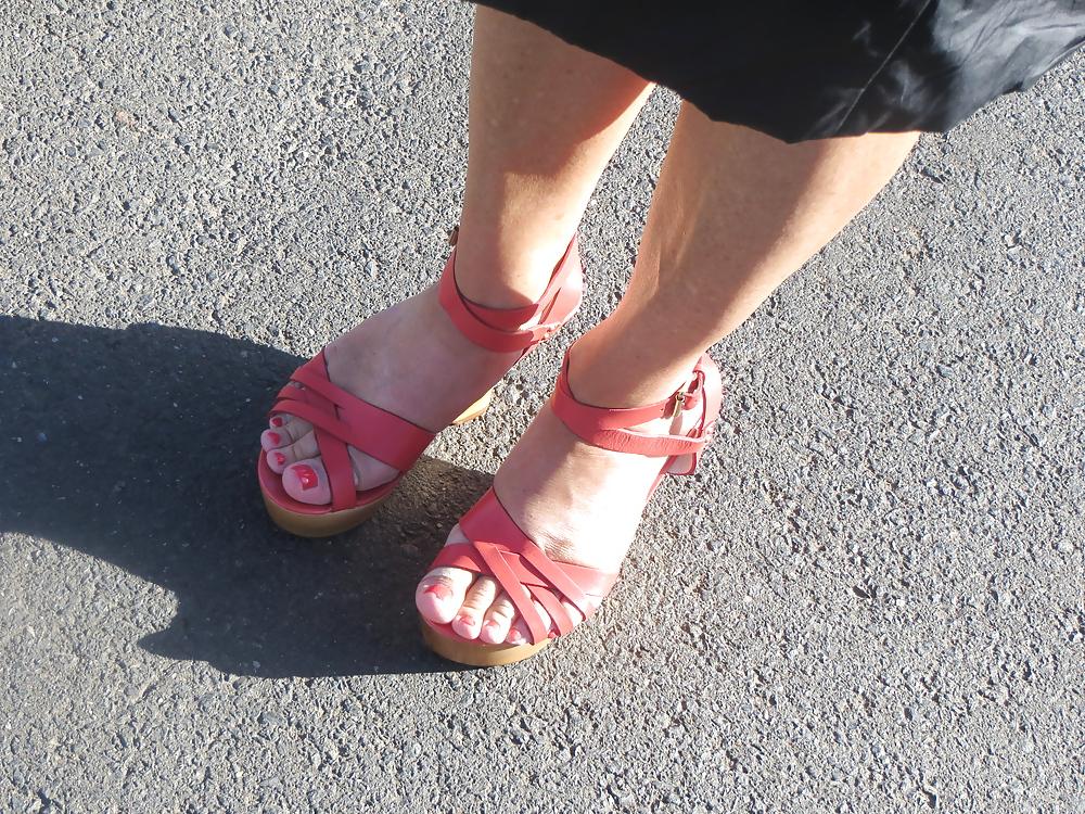 15P Michelle's sexy feet and shoes from a recent cum joy...