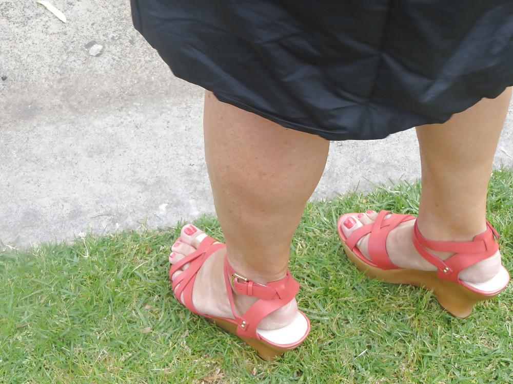 15P Michelle's sexy feet and shoes from a recent cum joy...