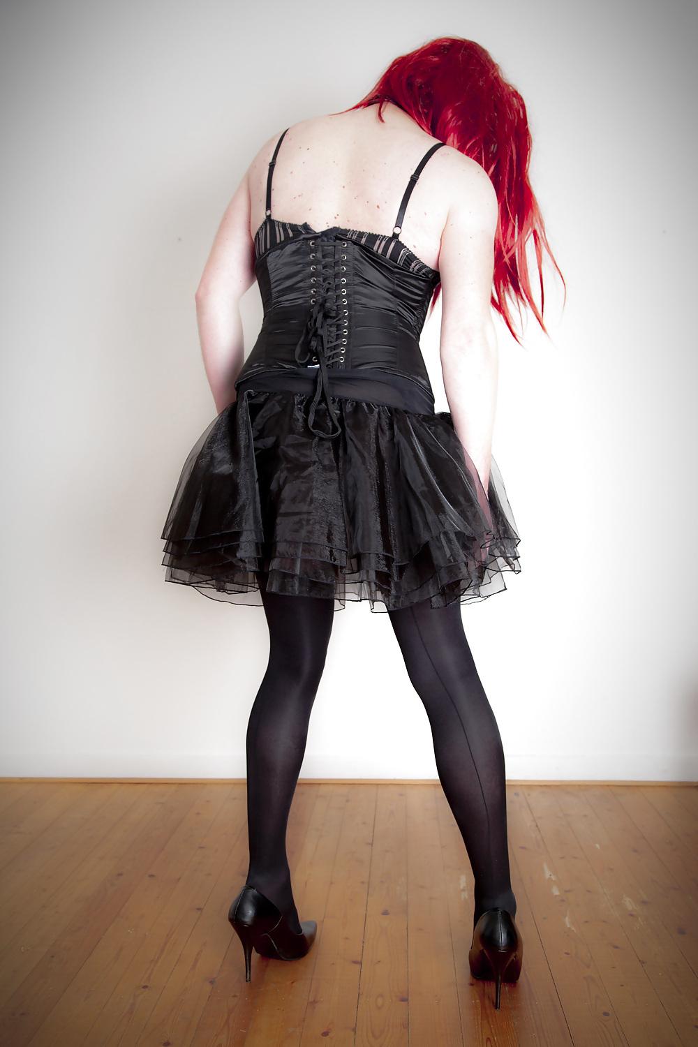 8P I m a Bitch in Black Nylons and Corset - Love it! (Part 1)