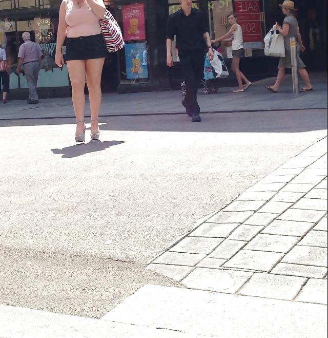 9P Chubby Mini Skirt in public