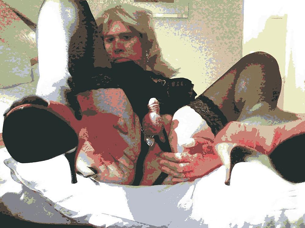 6P Hot and Horny My Erotic Shemale Art 