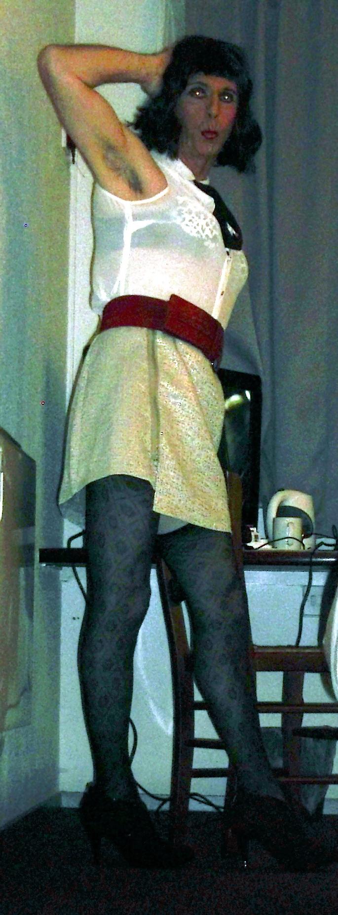 13P PVC SKIRT AND STOCKINGS
