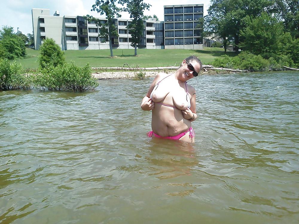 24P Flashing my tits in public