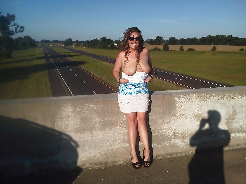 24P Flashing my tits in public
