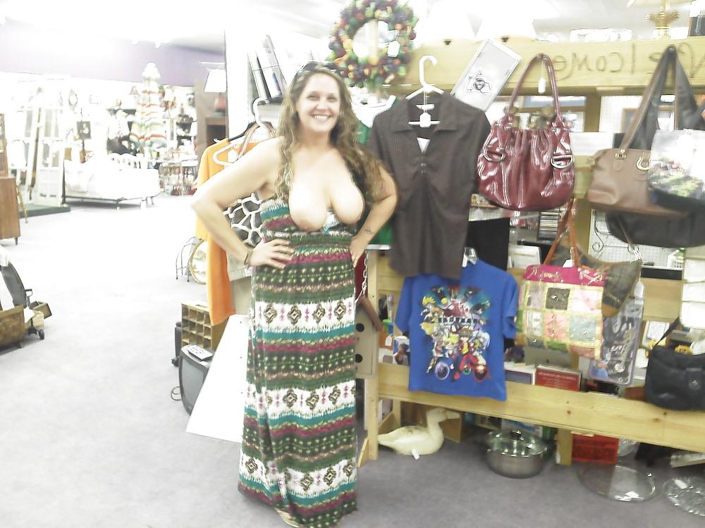 24P Flashing my tits in public